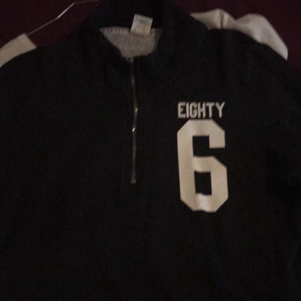 Black half zip sweatshirt